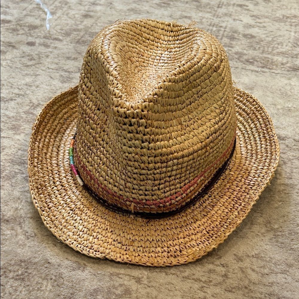 Peter Grimm Stylish Straw Fedora Hat one size